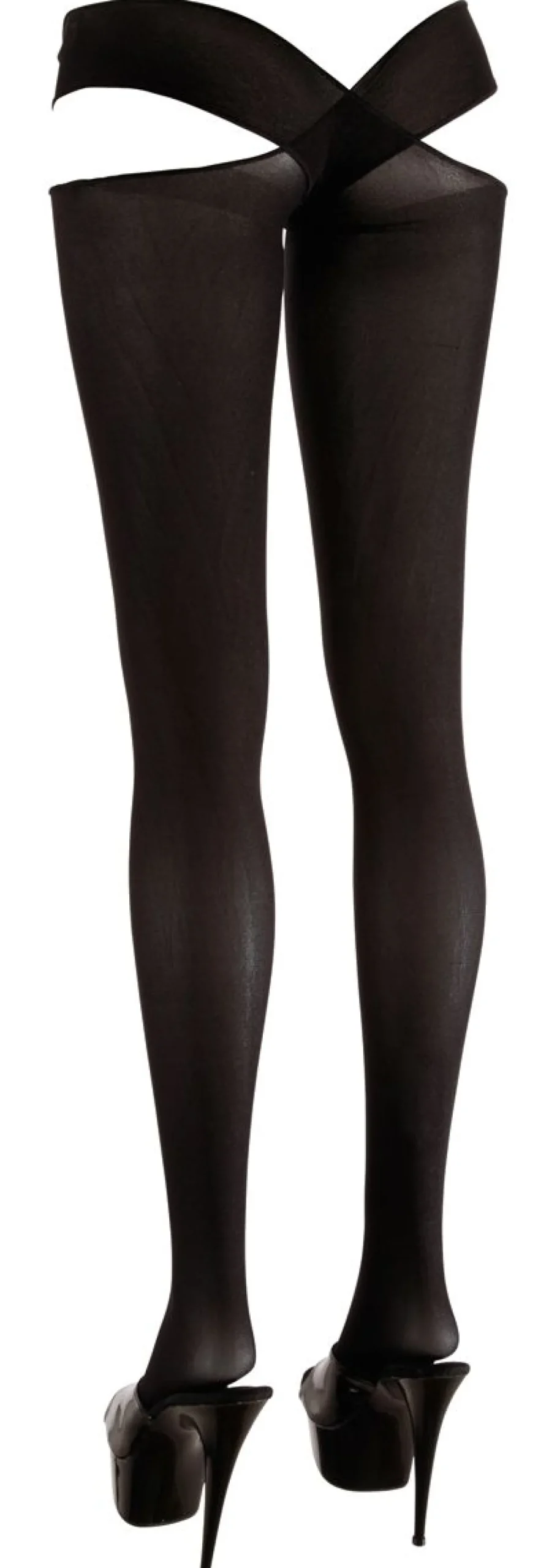 Cottelli Collection - Panty met open kruis - Zwart