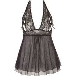 Cottelli Collection - Plus Size Nachtjurkje Met Open Cups