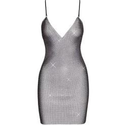 Cottelli Collection – Sparkly Dress – Zwart