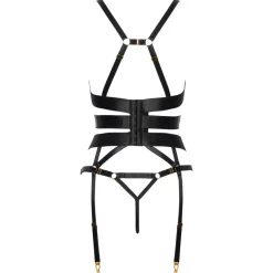 Cottelli Collection - Strapscorsage Set - Zwart