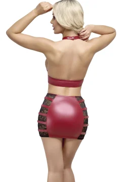 Cottelli PARTY – Crop Top & Mini Rok Set – Rood