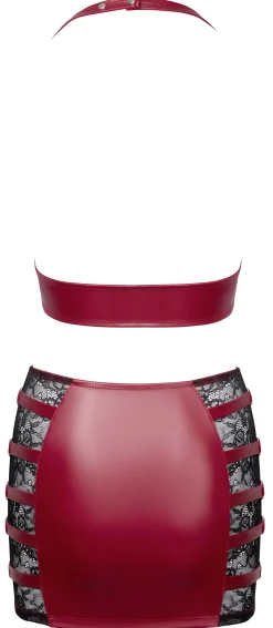 Cottelli PARTY – Crop Top & Mini Rok Set – Rood