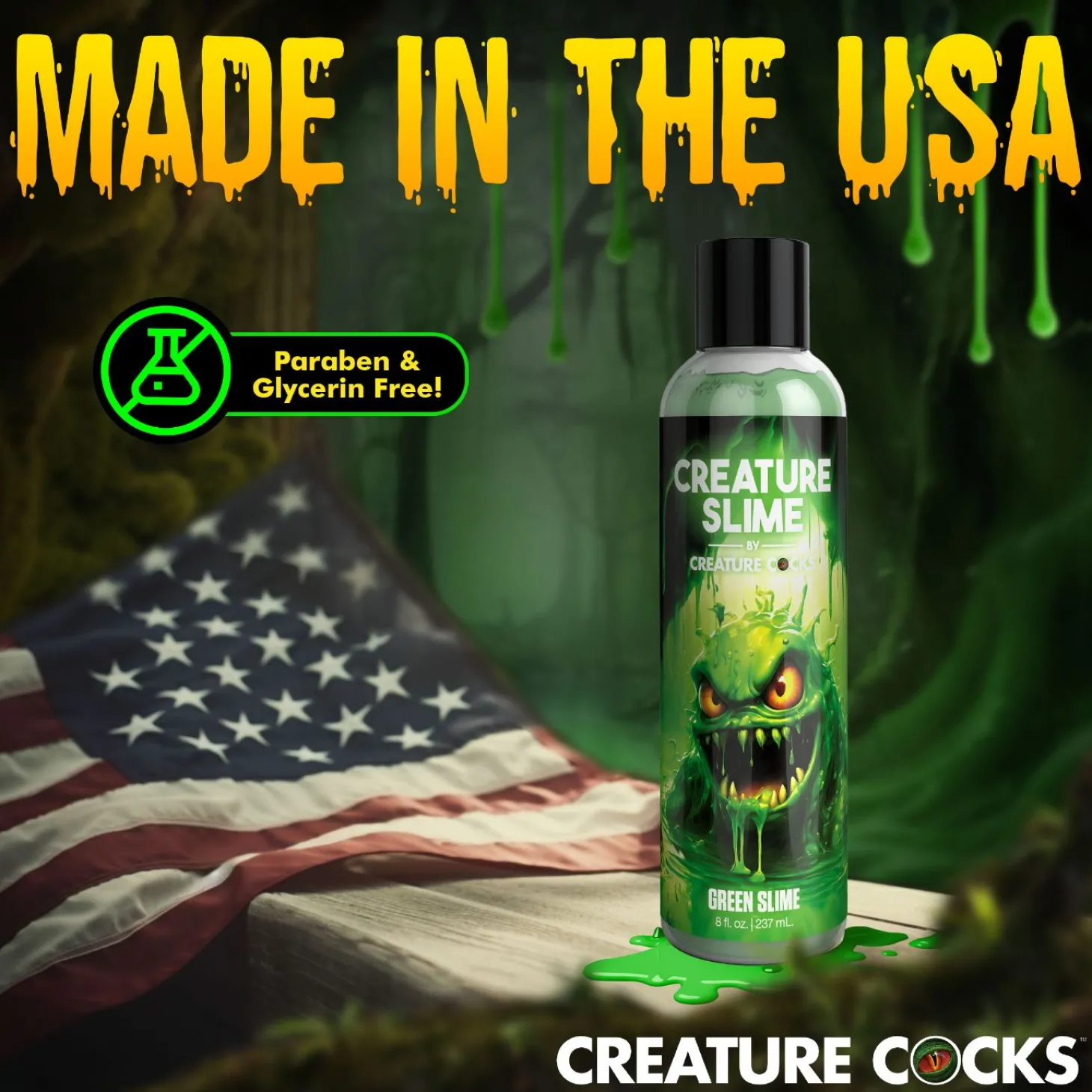 Creature Cocks - Creature Slime Groene Slijm Glijmiddel - 237 ml