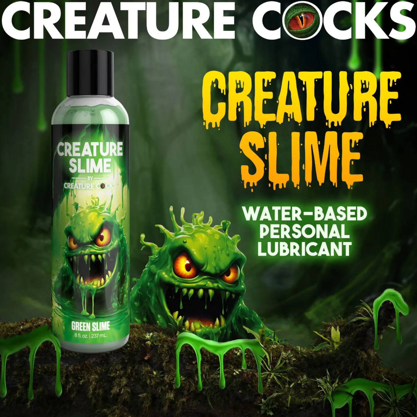 Creature Cocks - Creature Slime Groene Slijm Glijmiddel - 237 ml