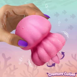 Creature Cocks - Glow Jelly Likkend & Vibrerende Clitoris Stimulator - Roze