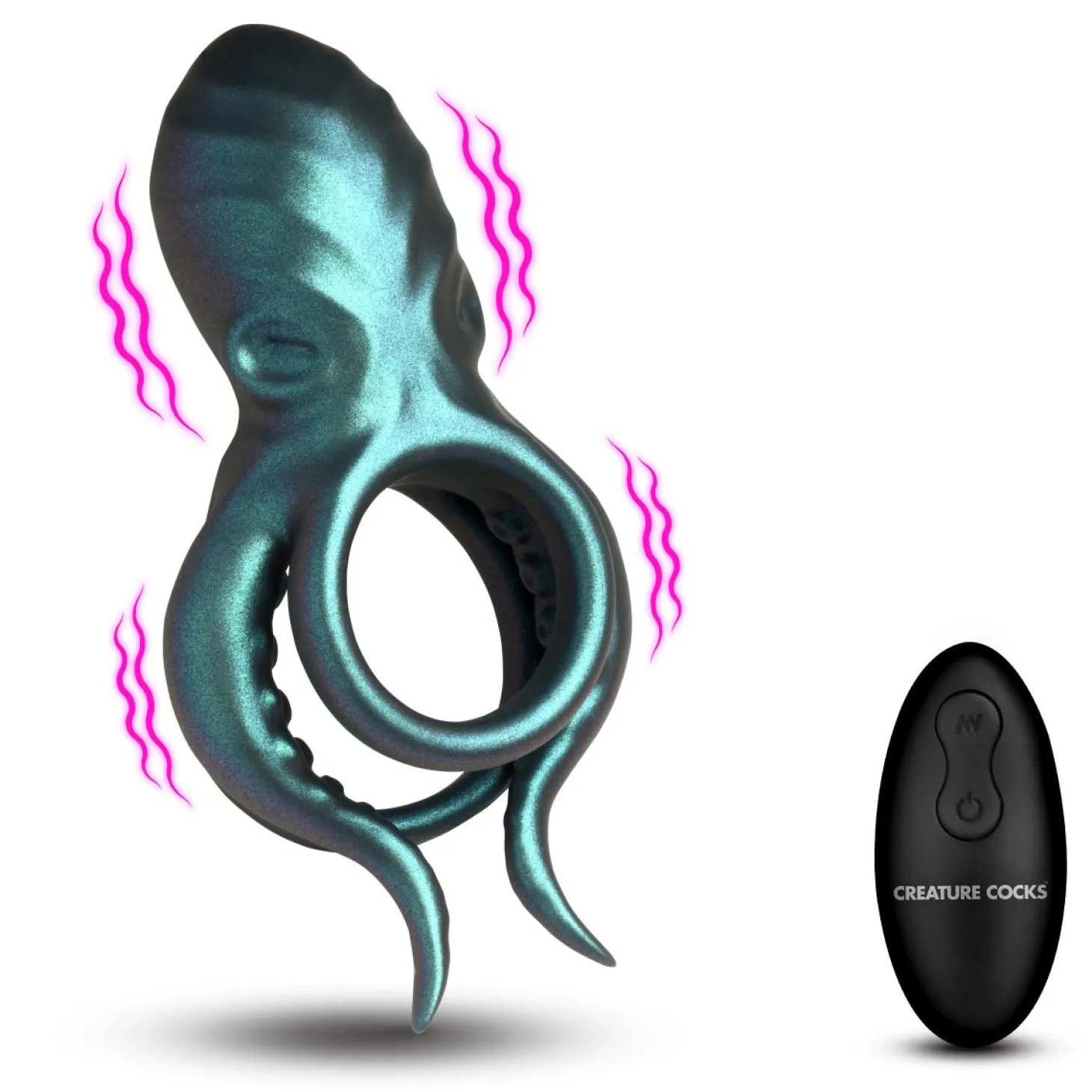 Creature Cocks - Octo Grip Vibrerende Penisring - Blauw