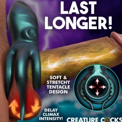 Creature Cocks - Octo Grip Vibrerende Penisring - Blauw