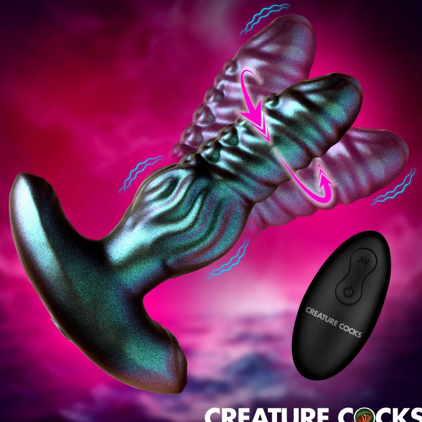 Creature Cocks - Octo-Squirm Vibrerende Anaalplug - 12,4 cm