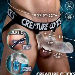 Creature Cocks - Snow Wolf Holle Strap-on Dildo - 20,6 cm