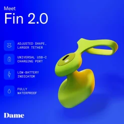 Dame - Fin 2.0 Vinger Vibrator - Citrus