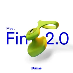 Dame - Fin 2.0 Vinger Vibrator - Citrus