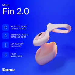 Dame - Fin 2.0 Vinger Vibrator - Quartz