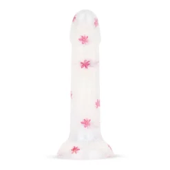 Dildo Collection Flower Power Dildo – Roze Glitterdesign 15 cm