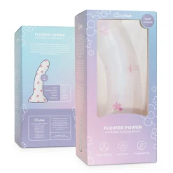 Dildo Collection Flower Power Dildo – Roze Glitterdesign 15 cm