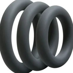 Doc Johnson - OptiMALE 3 C-Ring Set Dik - Grijs