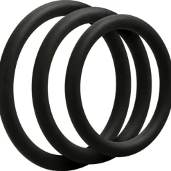 Doc Johnson - OptiMALE 3 C-Ring Set Dun - Zwart