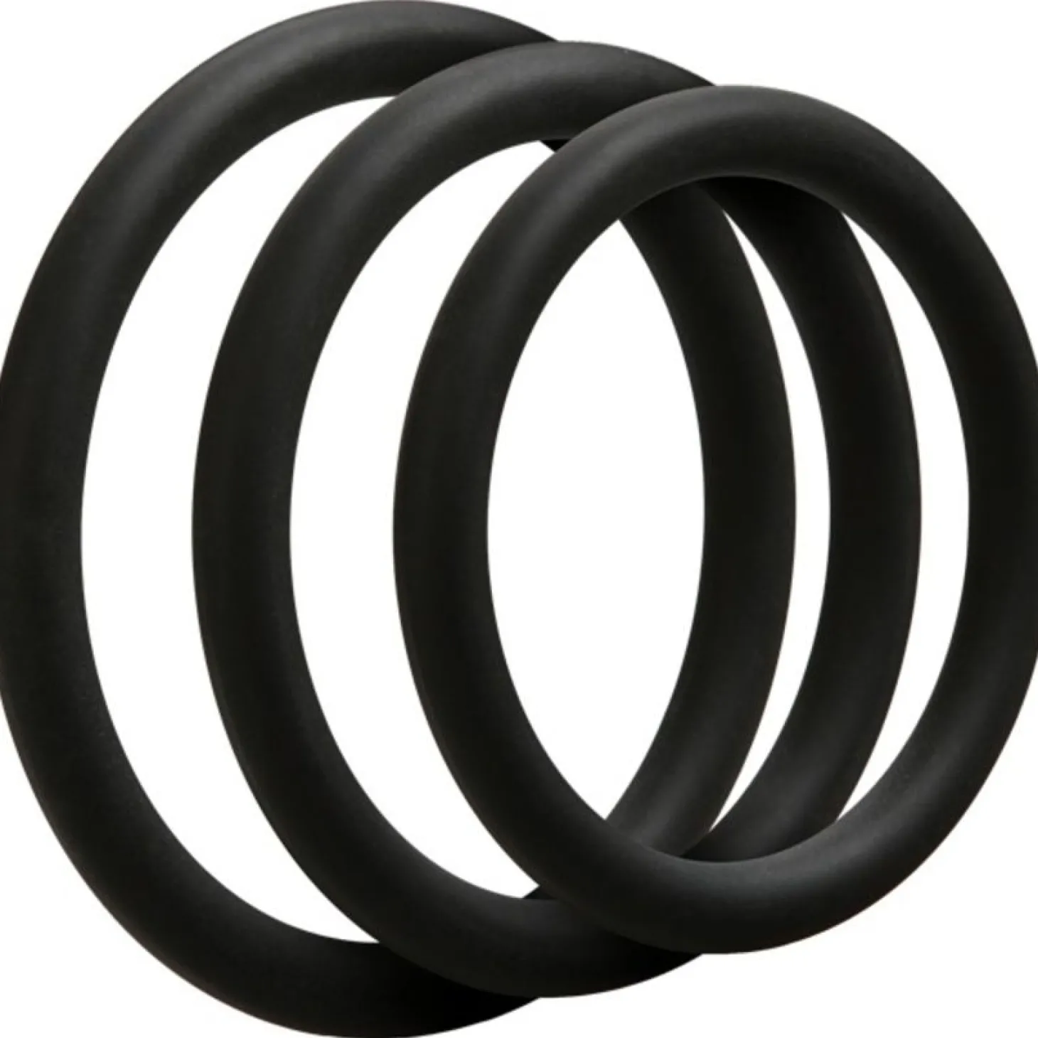 Doc Johnson - OptiMALE 3 C-Ring Set Dun - Zwart