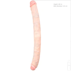Dubbele Dildo Beige - 50 cm
