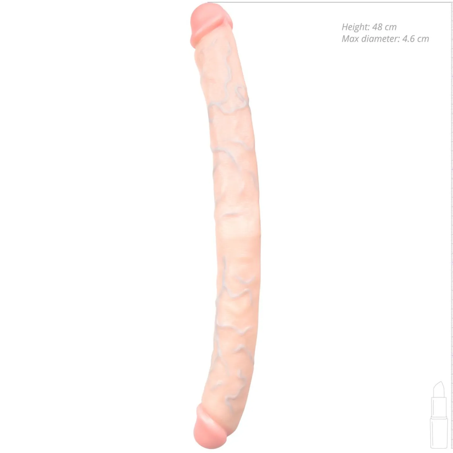 Dubbele Dildo Beige - 50 cm