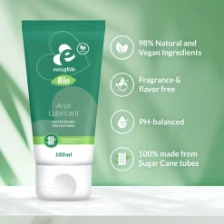 EasyGlide - Bio & Natural Glijmiddel op Waterbasis Anaal - 100 ml