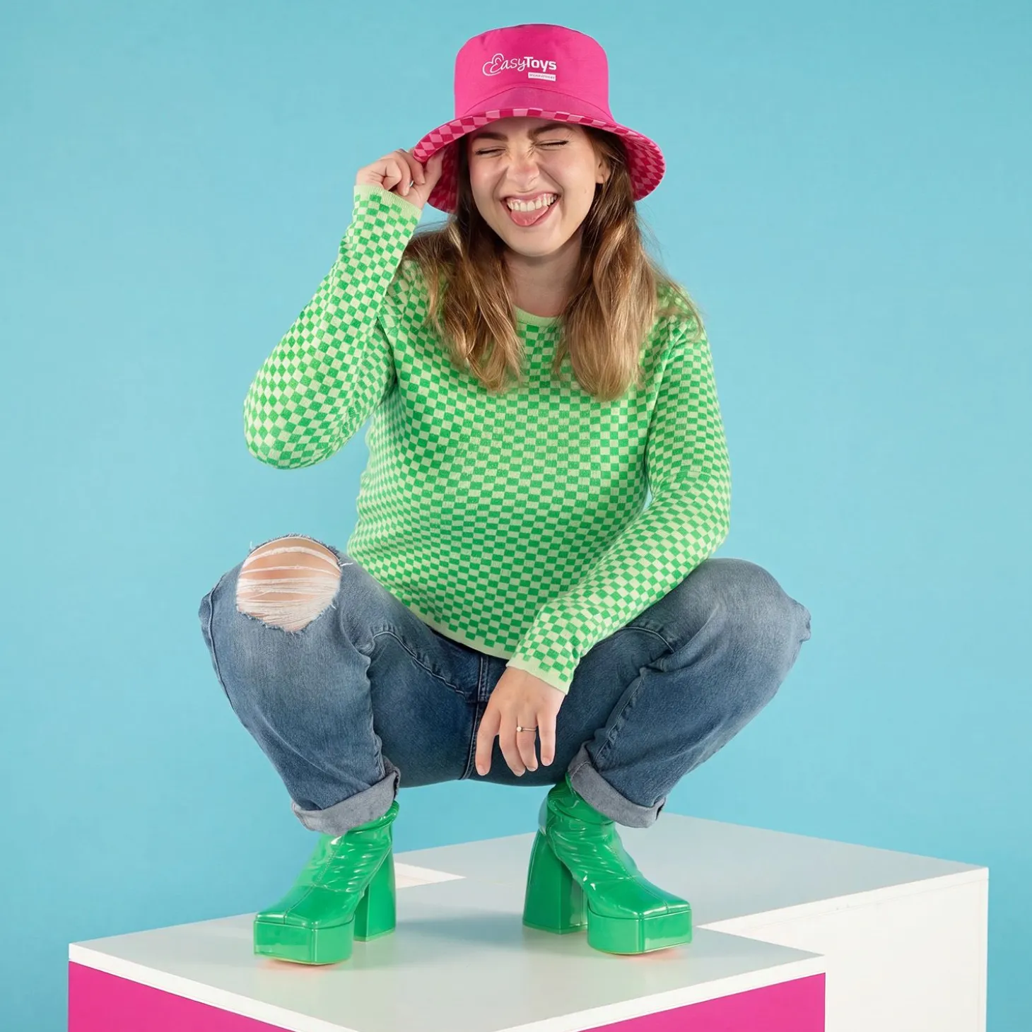 EasyToys Bucket Hat - Roze