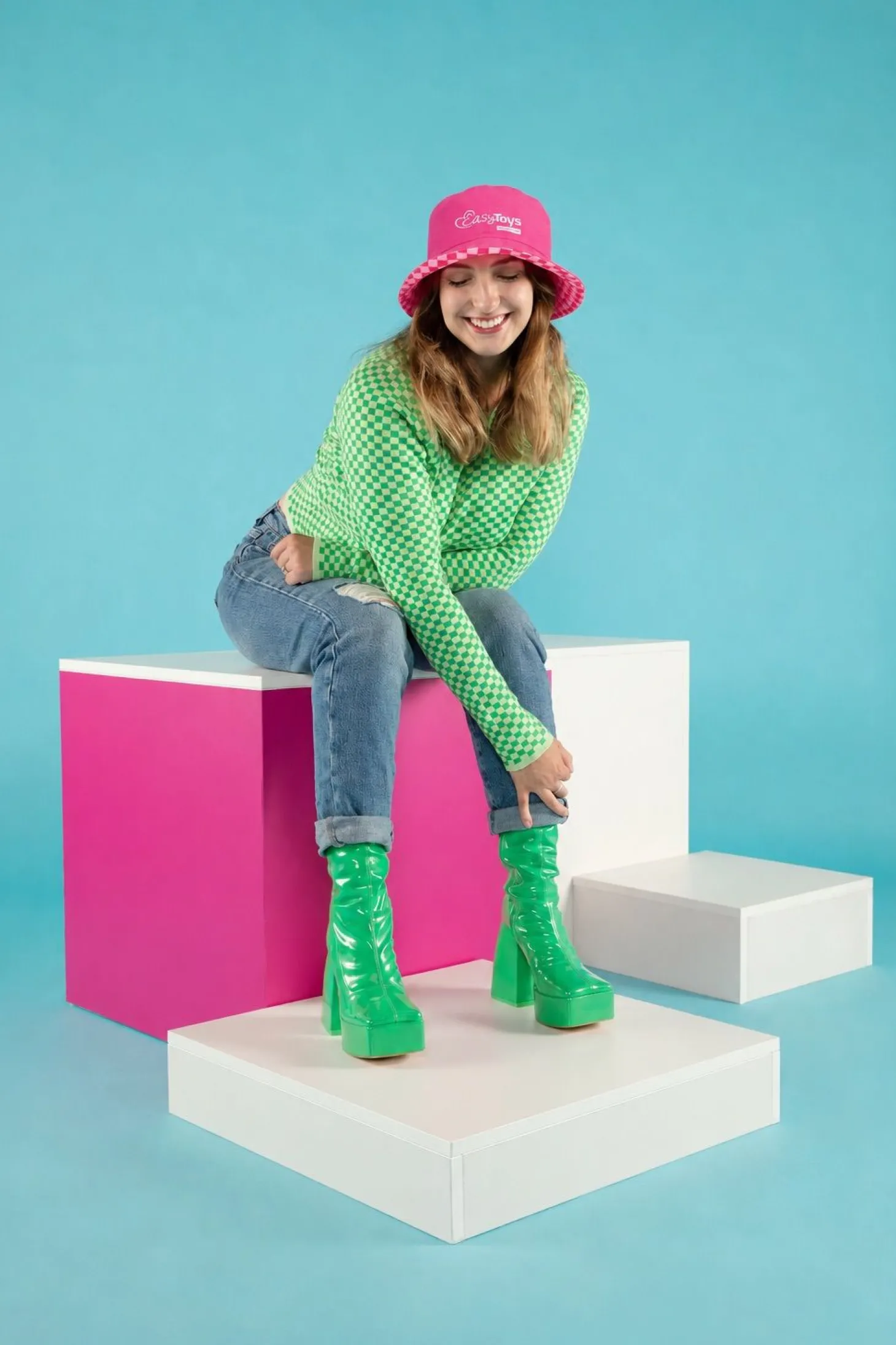 EasyToys Bucket Hat - Roze