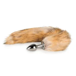 Easytoys Fetish - Buttplug Zilver – Beige Vossenstaart