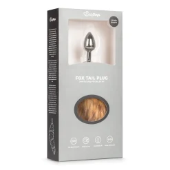 Easytoys Fetish - Buttplug Zilver – Beige Vossenstaart