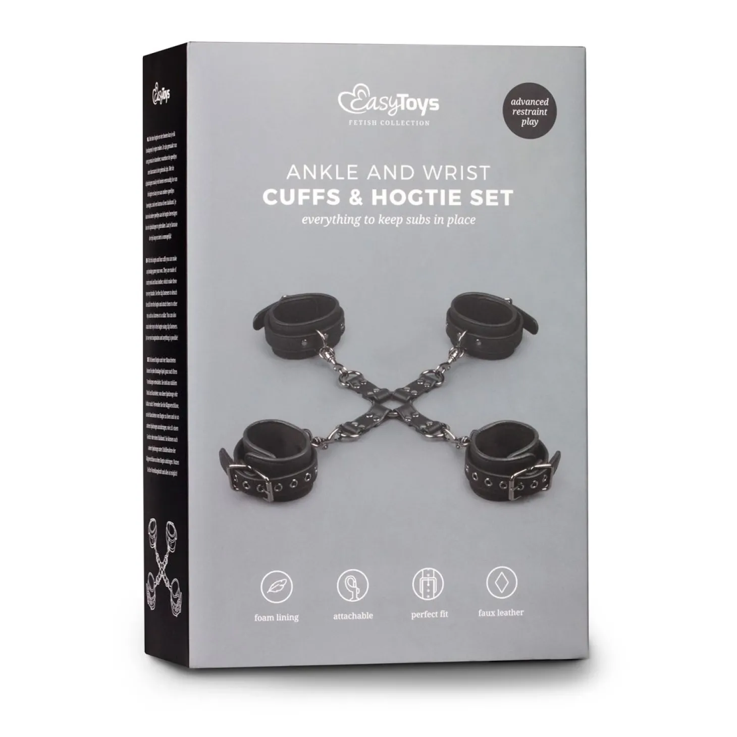 Easytoys Fetish - Hogtie With Hand and Anklecuffs - Zwart