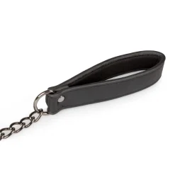 Easytoys Fetish - Kunstleren halsband met tepelklemmen