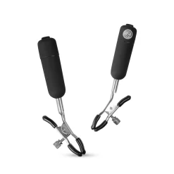 Easytoys Fetish - Verstelbare Tepelklemmen Met Bullet Vibrator