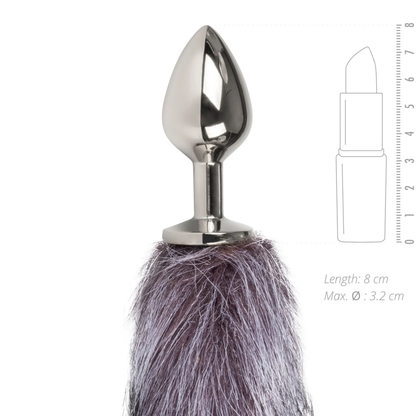 Easytoys Fetish - Vossenstaart buttplug M - Zilver