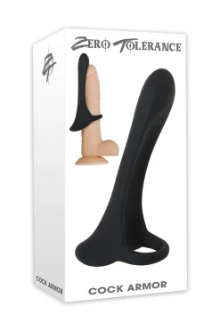 Evolved - Cock Armor Vibrerende Cockring - Zwart