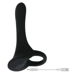 Evolved - Cock Armor Vibrerende Cockring - Zwart
