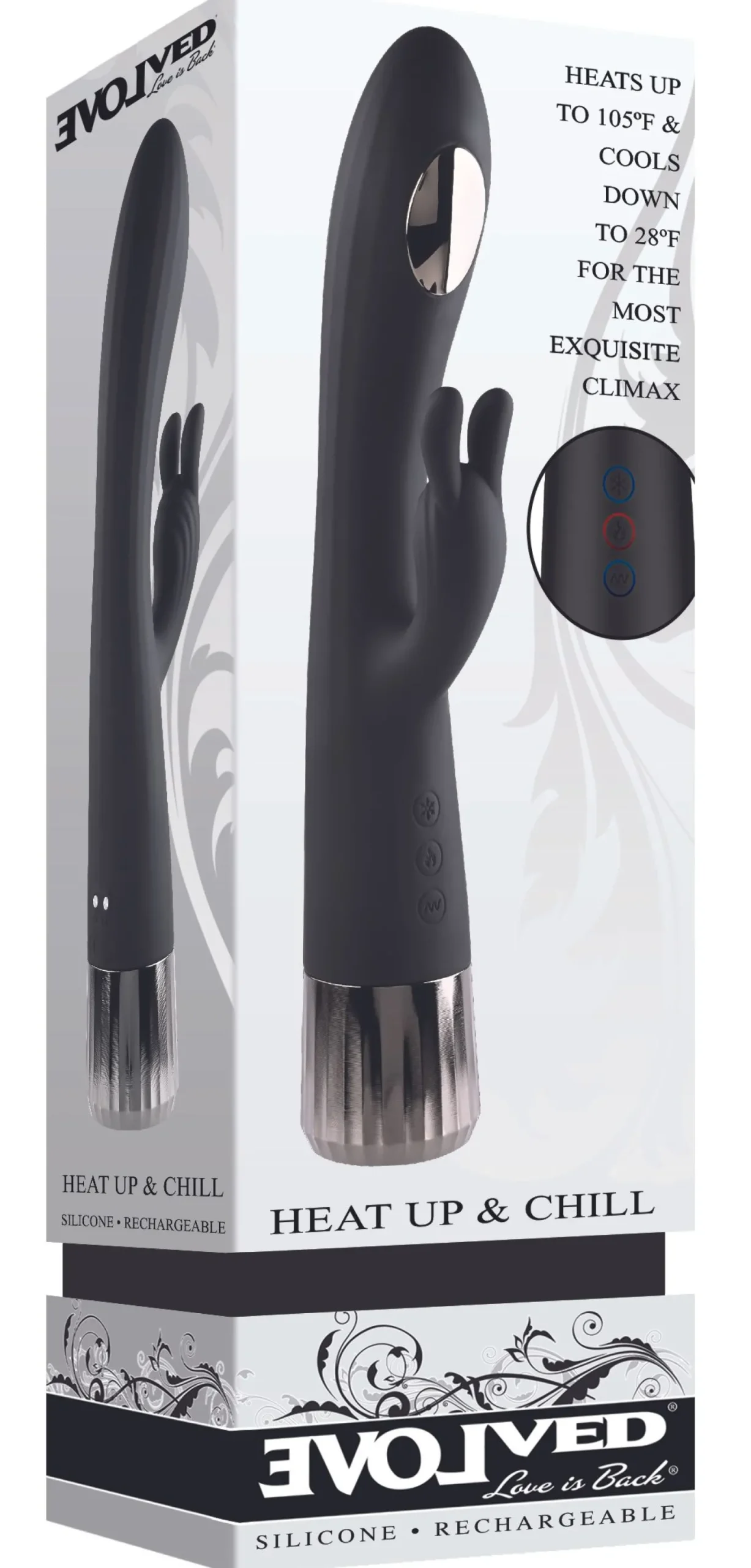 Evolved - Heat Up and Chill Rabbit Vibrator - Zwart