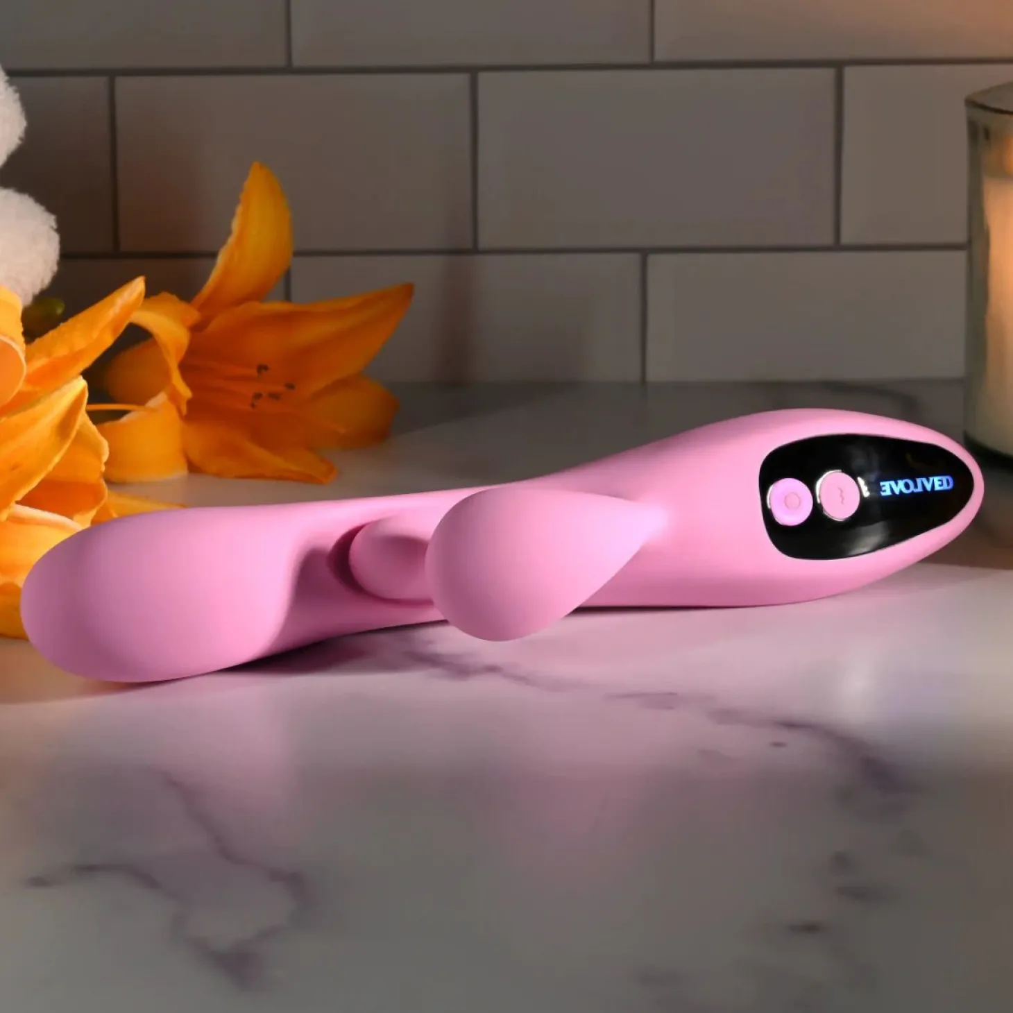 Evolved - Push The Button Vibrator - Roze