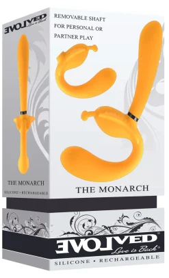 Evolved - The Monarch Strapless Strap On Vibrator - Geel