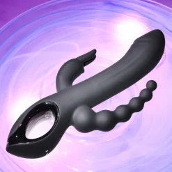 Evolved - Trifecta Rabbit Vibrator - Zwart