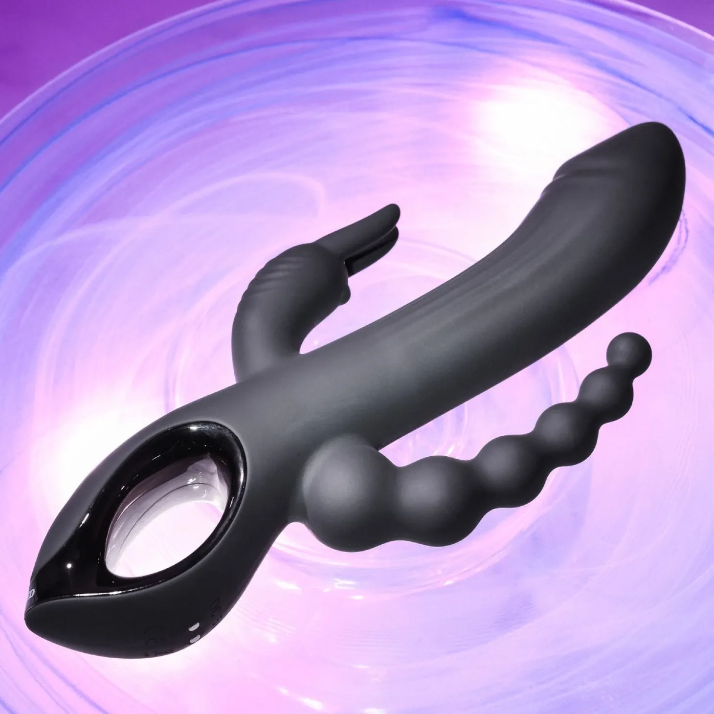 Evolved - Trifecta Rabbit Vibrator - Zwart