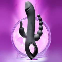 Evolved - Trifecta Rabbit Vibrator - Zwart
