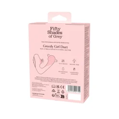 Fifty Shades of Grey - Greedy Girl Duet Luchtdruk Vibrator - Zwart