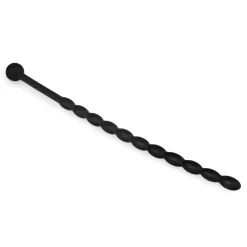 Geribbelde Siliconen Dilator - Zwart
