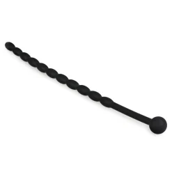Geribbelde Siliconen Dilator - Zwart