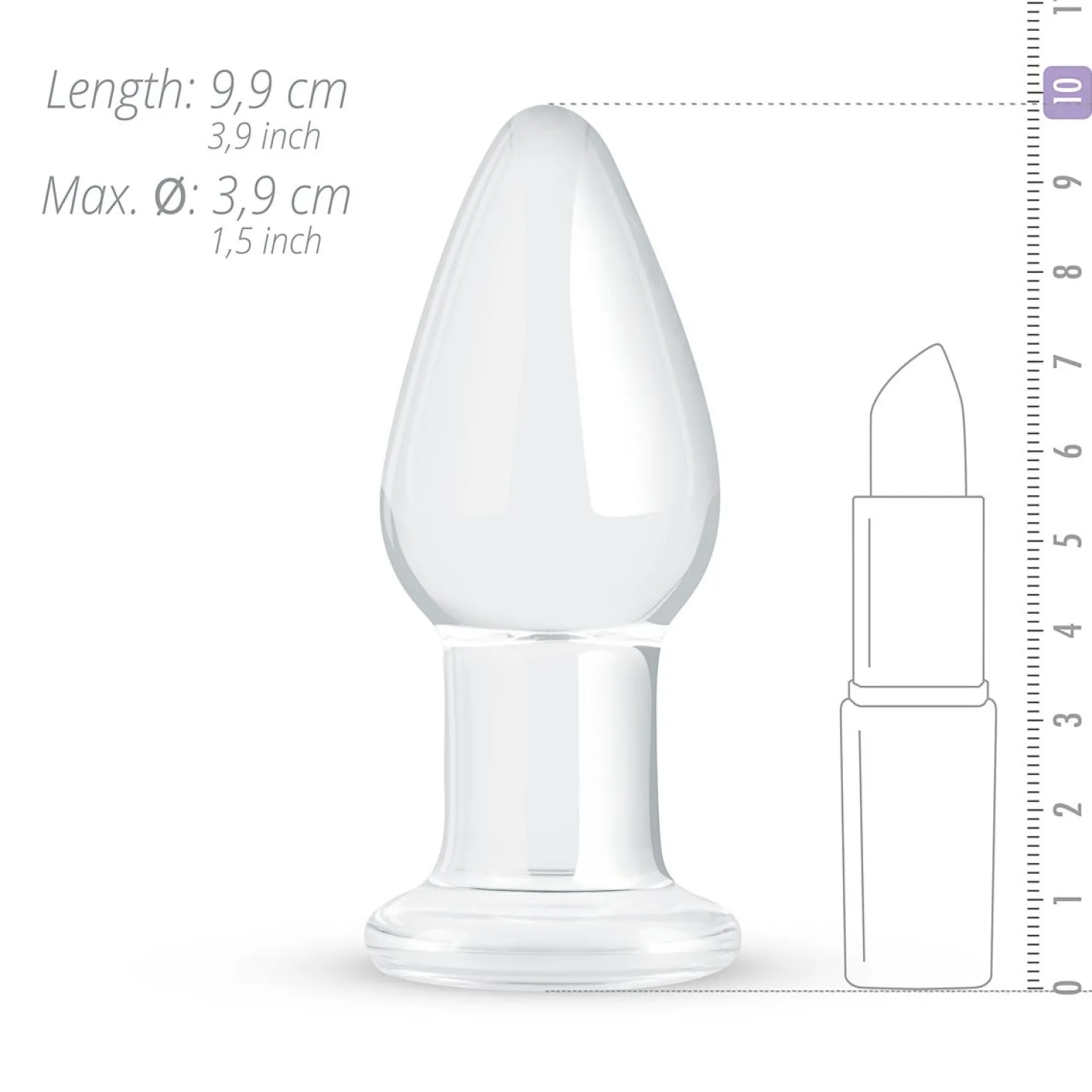 Gildo - Glazen Buttplug No. 24 - 9,4 cm