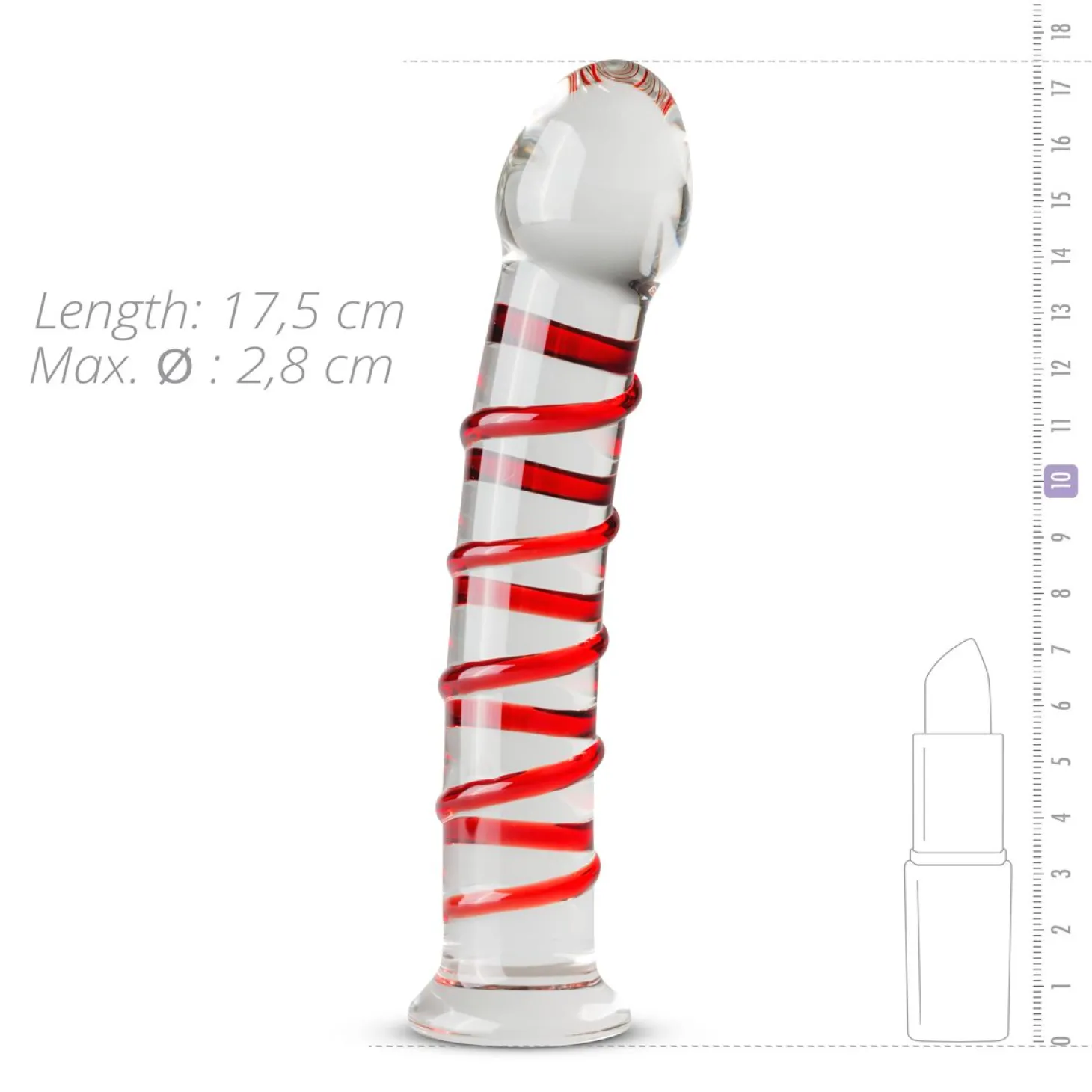 Gildo - Glazen Dildo No. 15 - 17,5 cm