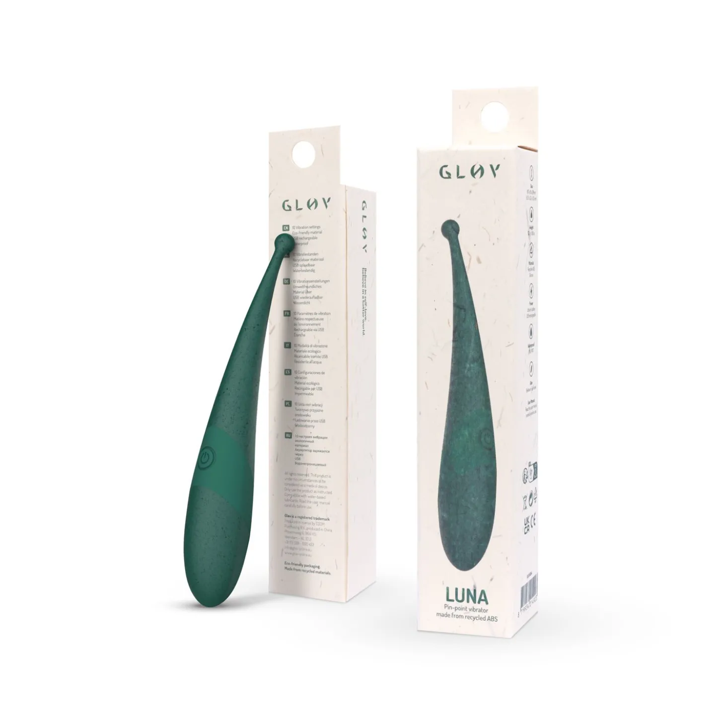Gløv - Luna Eco Pin-Point Vibrator - Groen