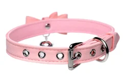 Golden Kitty Collar Met Kattenbelletje - Roze