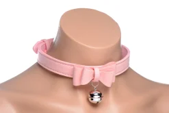 Golden Kitty Collar Met Kattenbelletje - Roze
