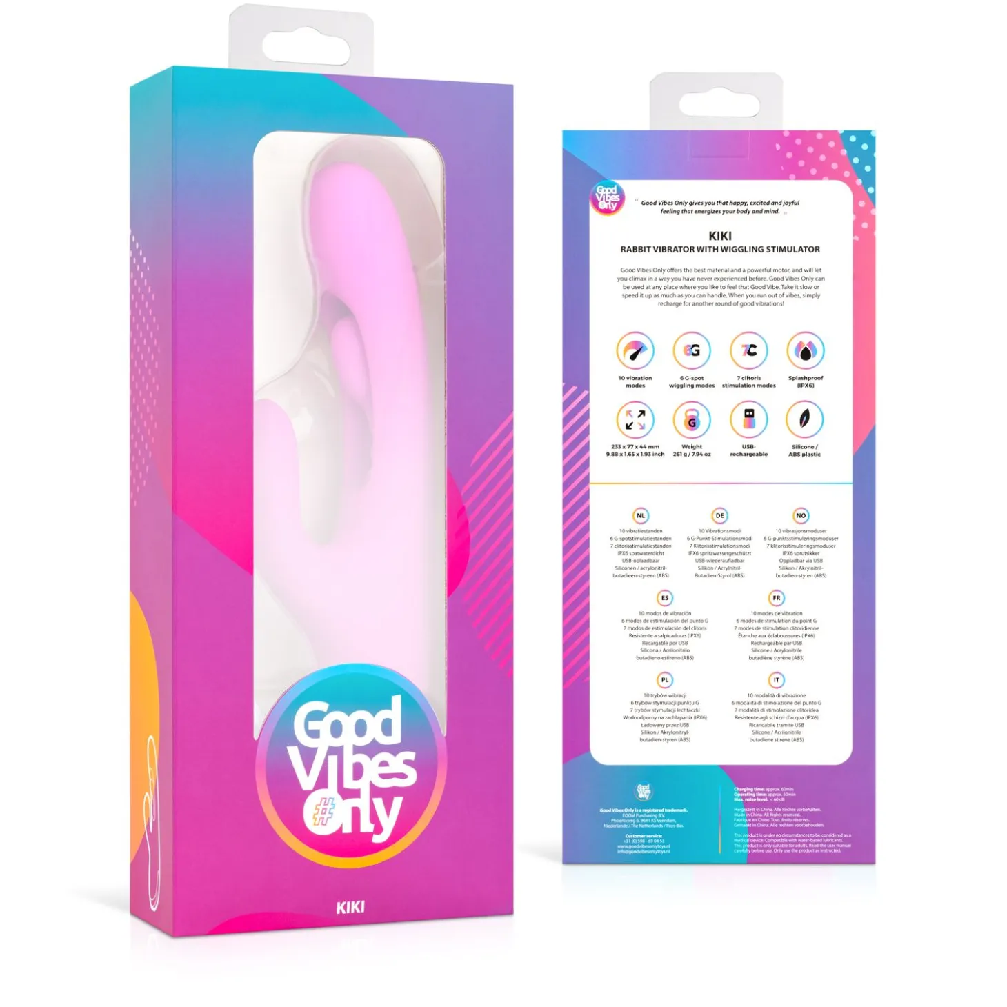 Good Vibes Only - Rabbit Vibrator Moving Finger - Paars