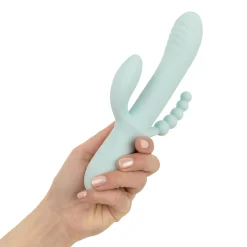Good Vibes Only - Triple Stimulation Vibe - Soft Silicone - Blauw